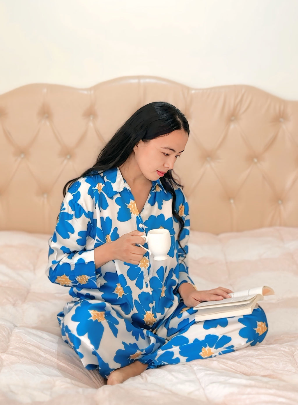 Bloom Bliss Satin Pajama Set