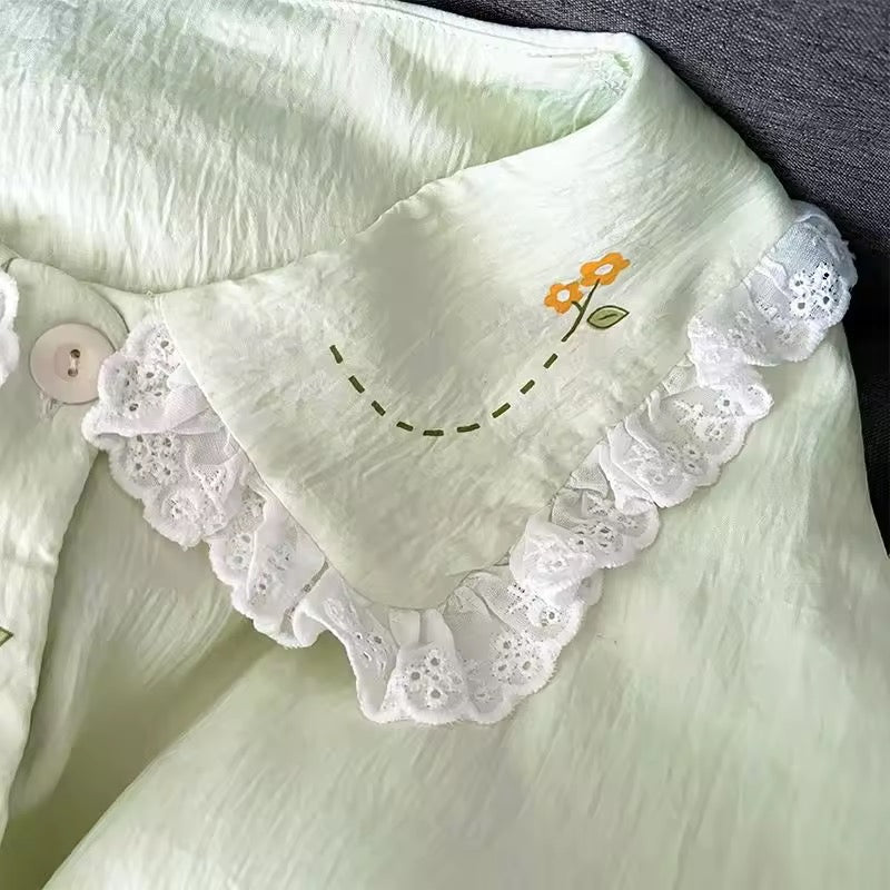 Mint Petal Dream Padded Night-suit