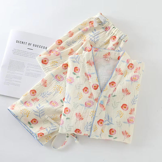 Blossom Morning Cotton Pajama Set